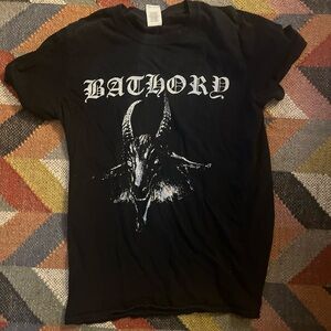 Bathory Black Graphic Band Tee